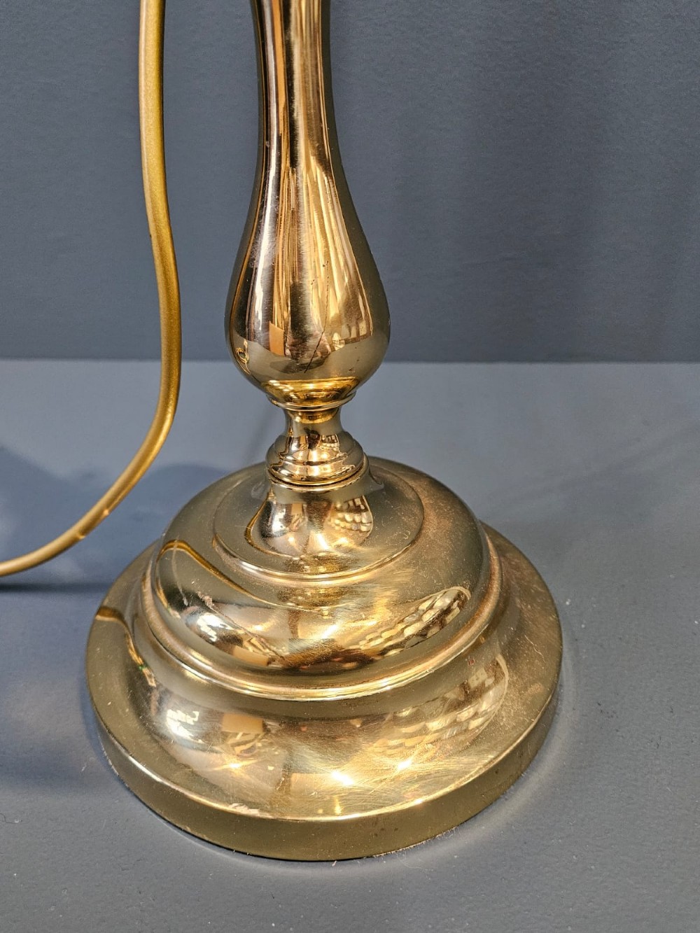 Edwardian Brass Rise and Fall Table Lamp View III