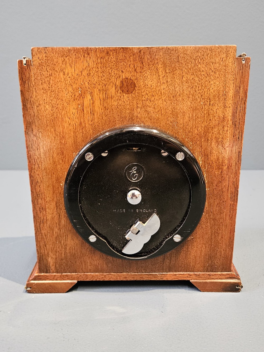 Art Deco Burr Walnut Mantel Clock By Elliott View VI