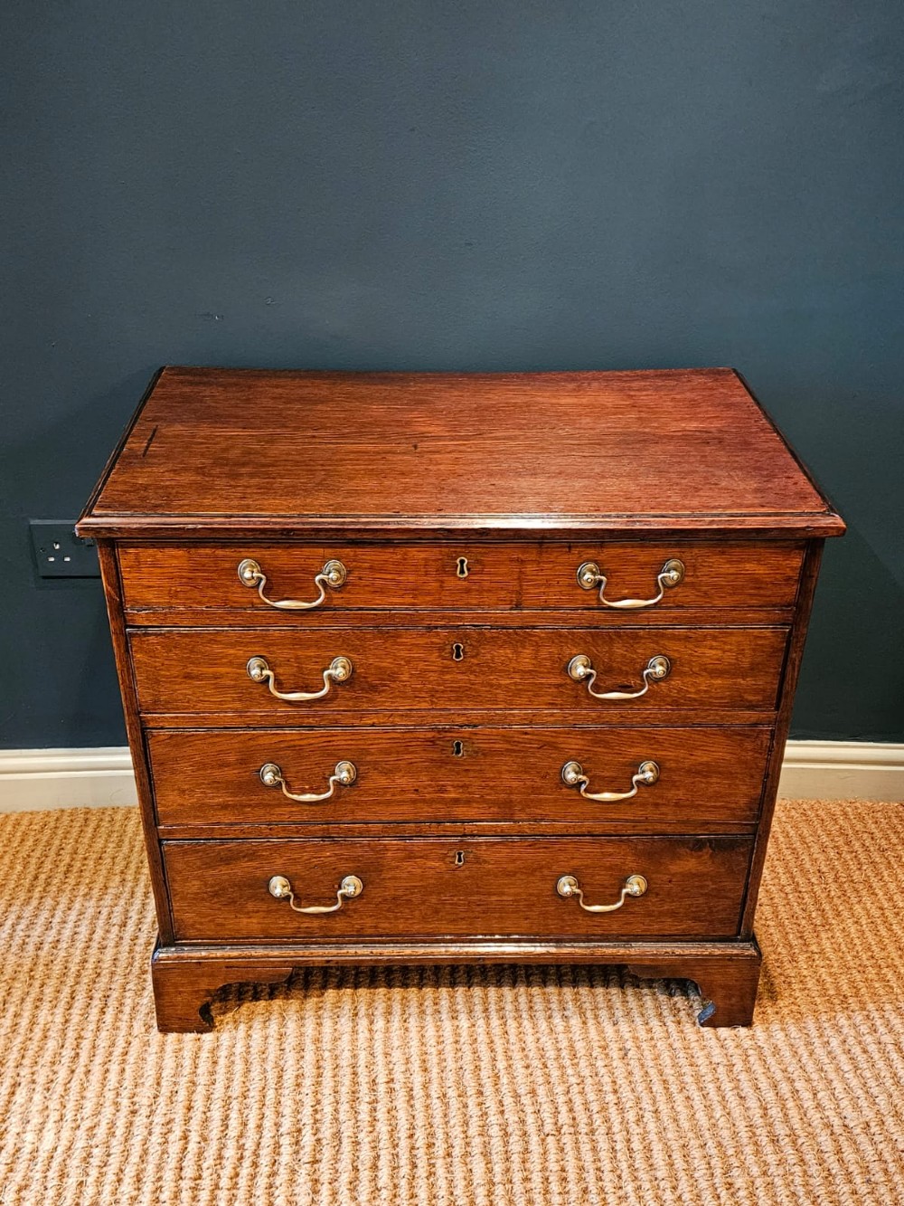 Small Proportioned George III Oak Chest of Drawers View III