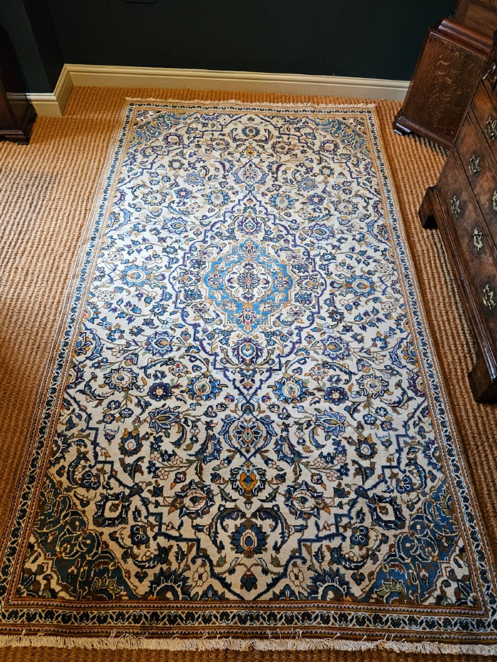 Superb Kashan Pure Wool Rug View II