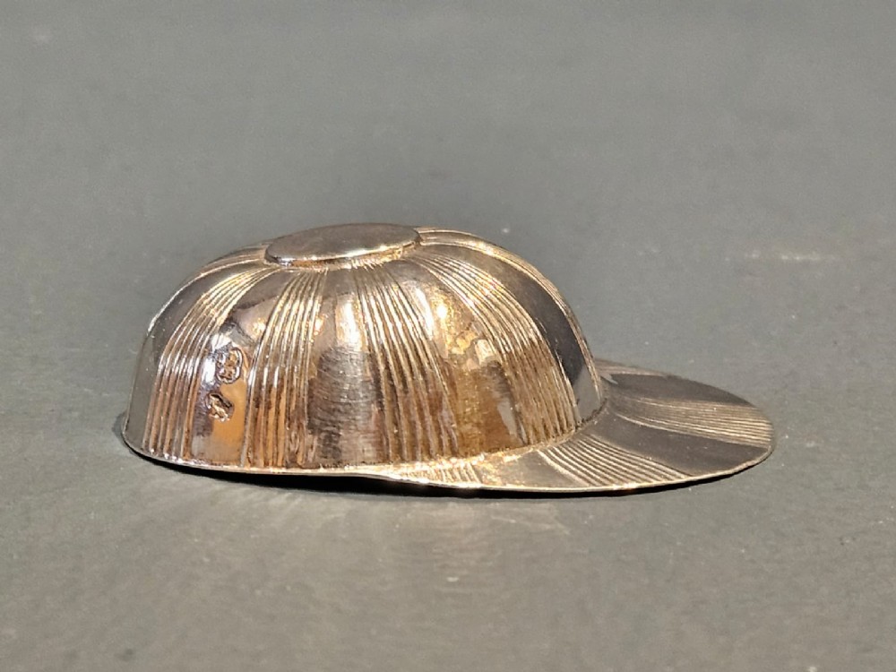 George III Silver Jockey Cap Caddy Spoon