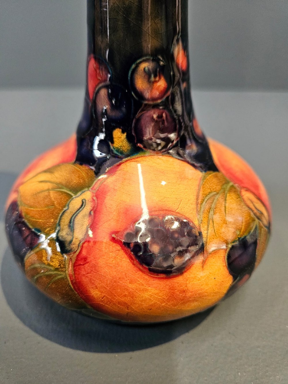 Superb Moorcroft Pomegranate Narrow Neck Vase View III