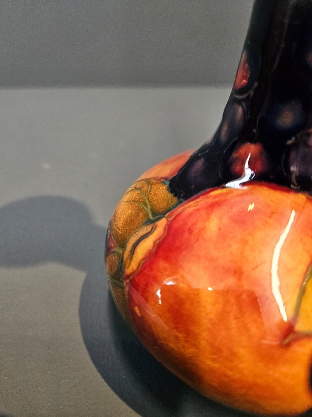 Superb Moorcroft Pomegranate Narrow Neck Vase View IV