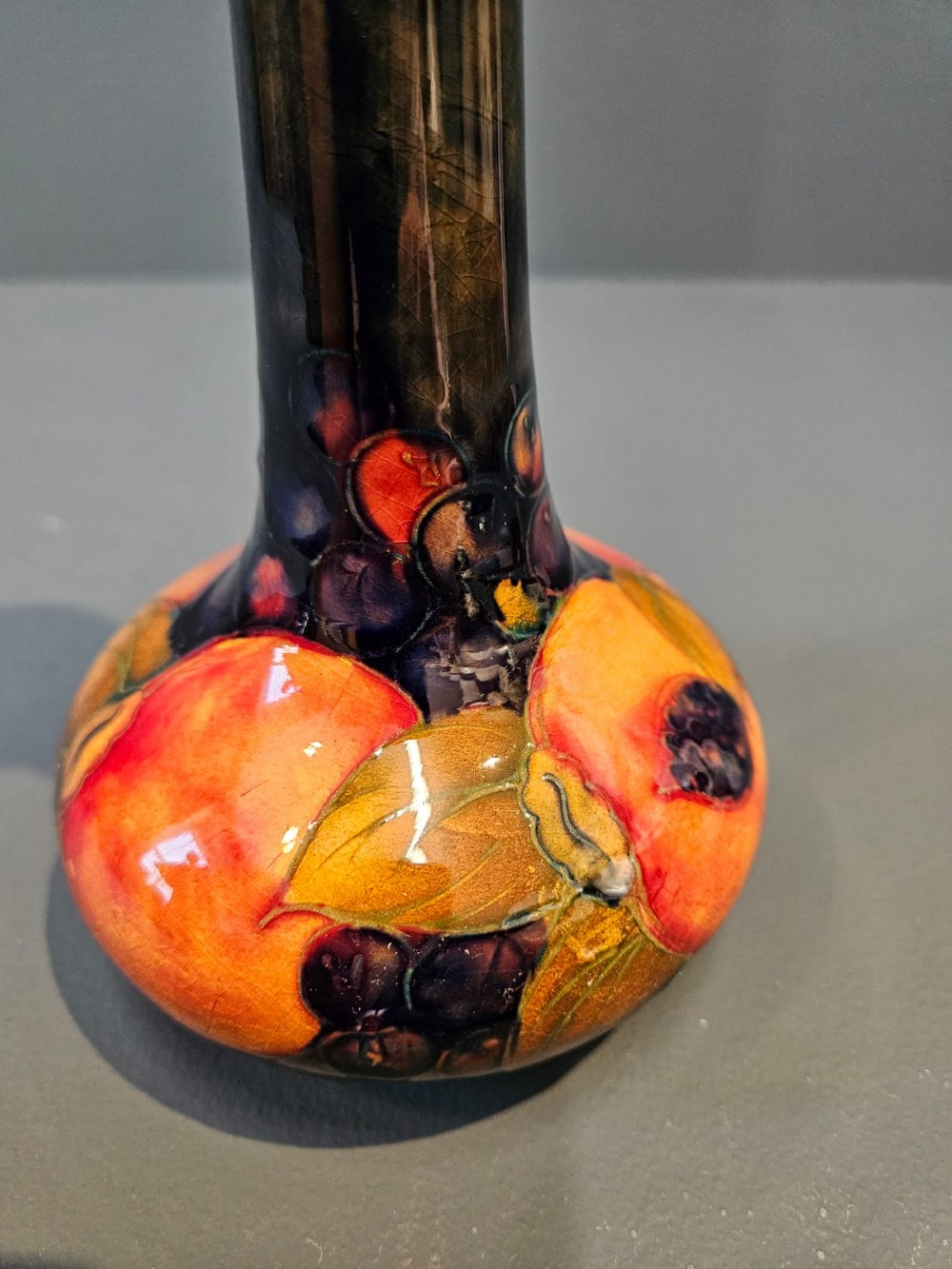 Superb Moorcroft Pomegranate Narrow Neck Vase View VII
