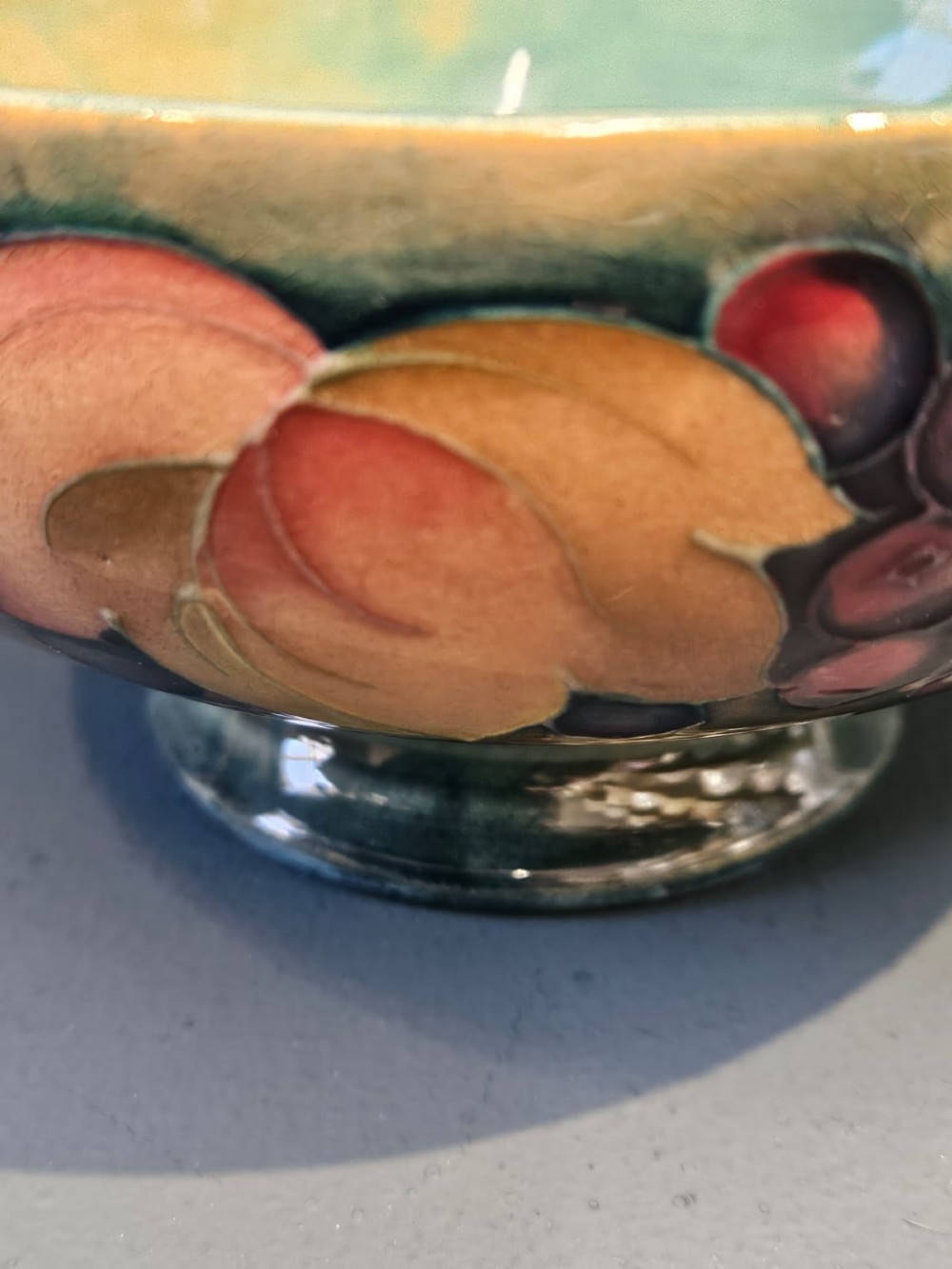 Moorcroft Leaf and Berries Flambe Twin Handle Bowl View III