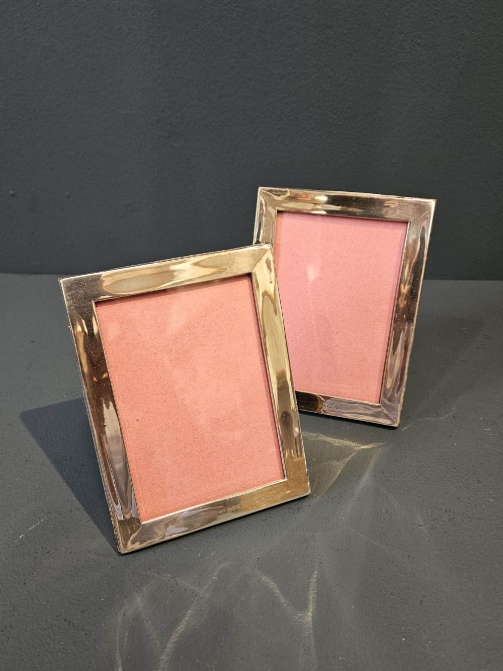 Matching Pair of George V Chester Silver Photo Frames
