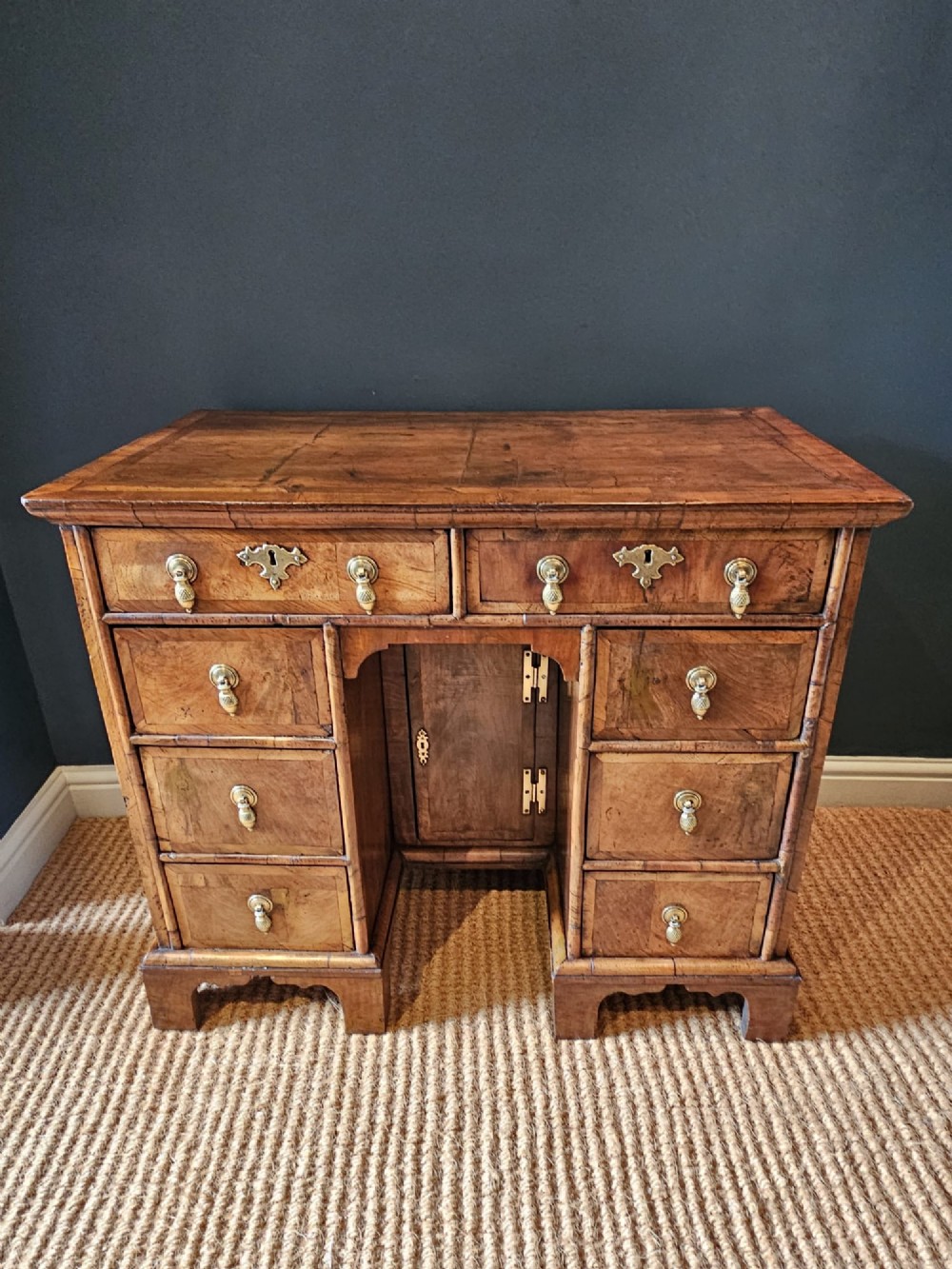 George I Walnut Kneehole Desk