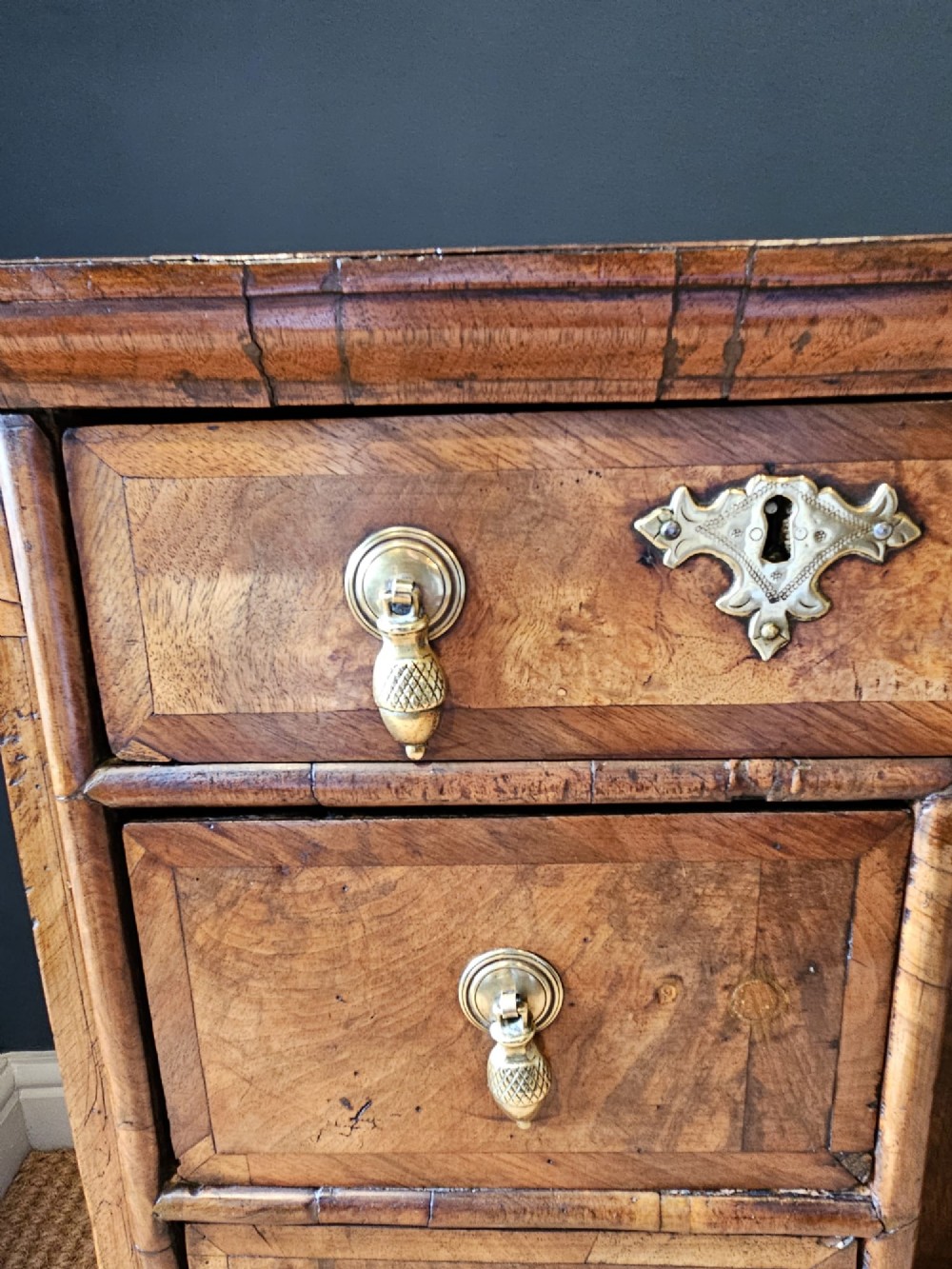 George I Walnut Kneehole Desk View II