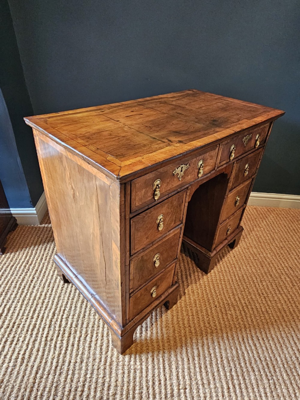 George I Walnut Kneehole Desk View V
