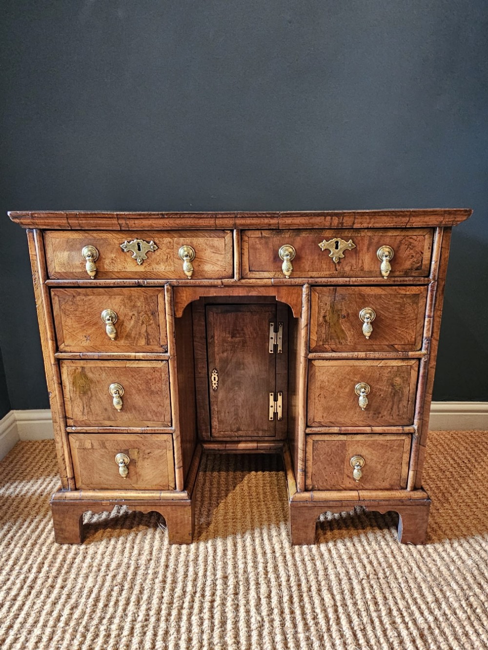 George I Walnut Kneehole Desk View VI