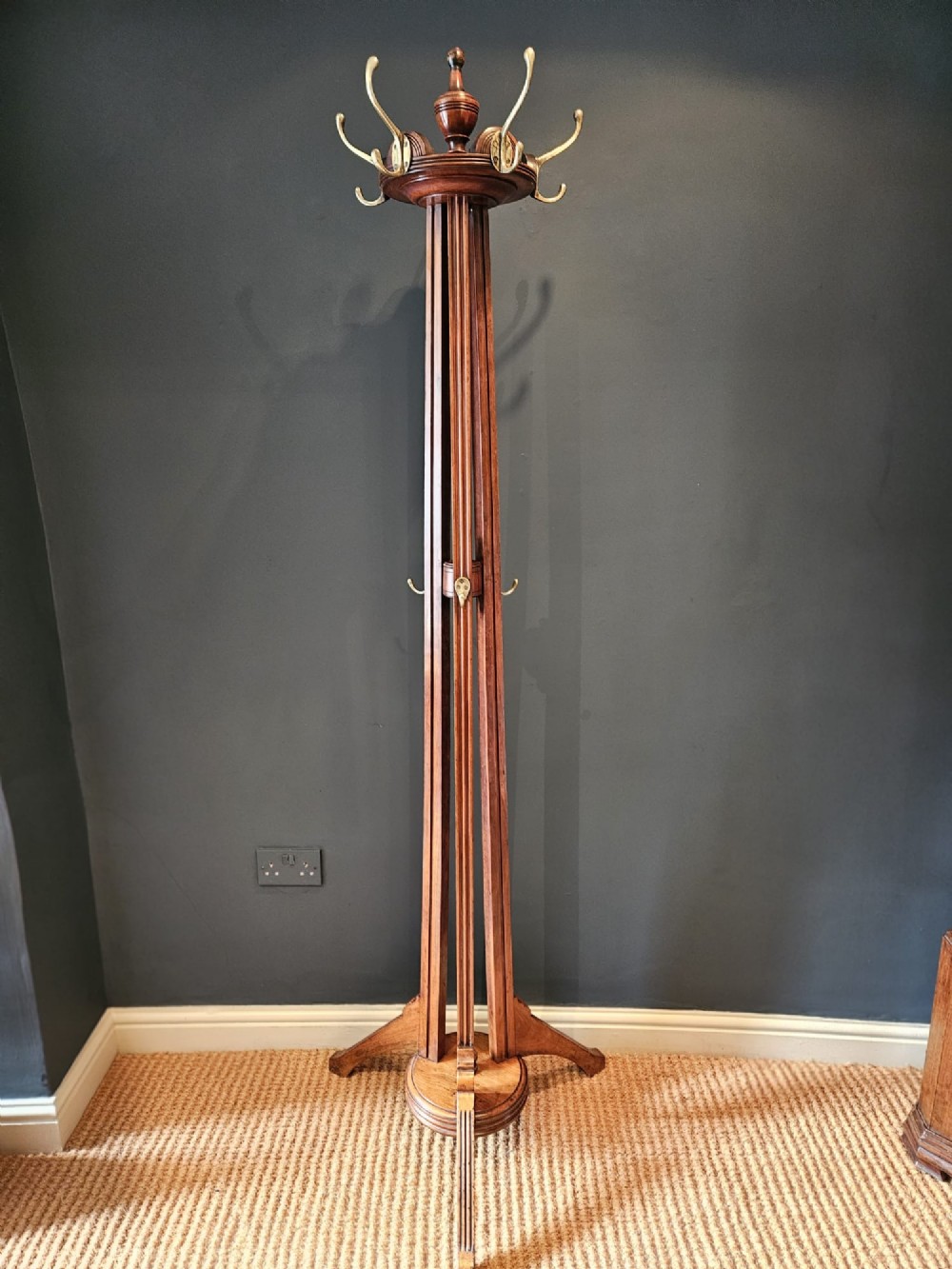 Edwardian Walnut Hall Stand by Shoolbred