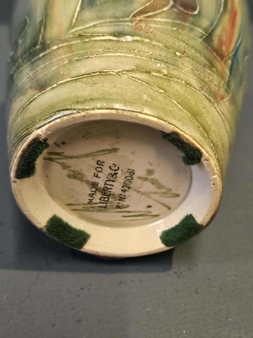 Superb Moorcroft Claremont for Liberty's Vase View V