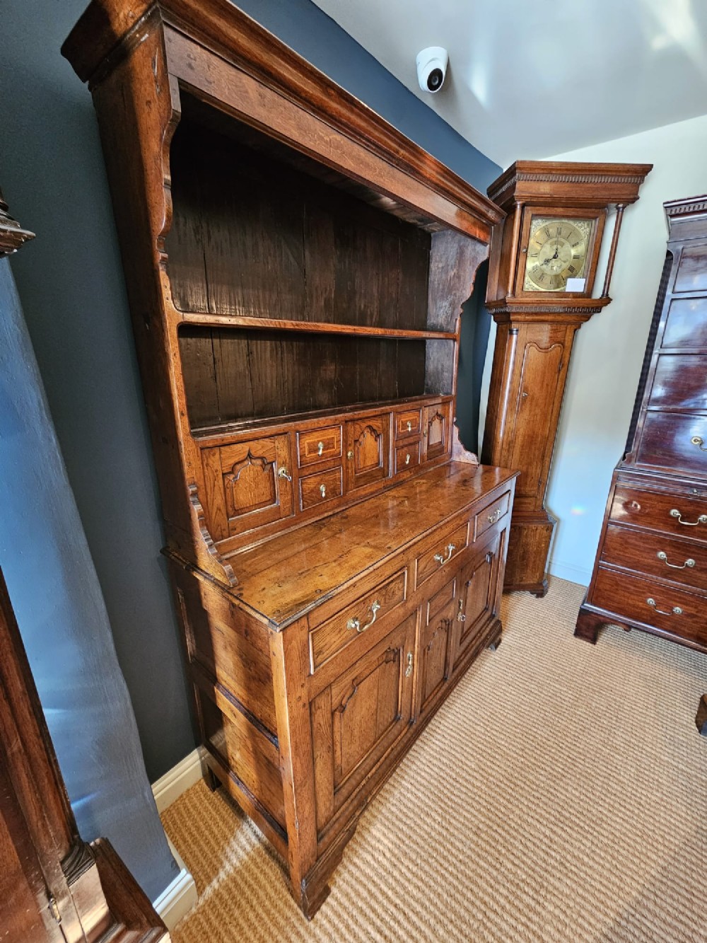 Superb George II Oak Welsh Dresser and Rack View VIII