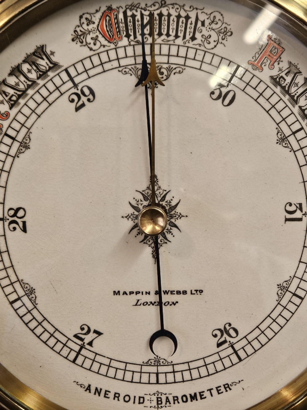 Superb Mappin & Webb Oak Cased Barometer View III
