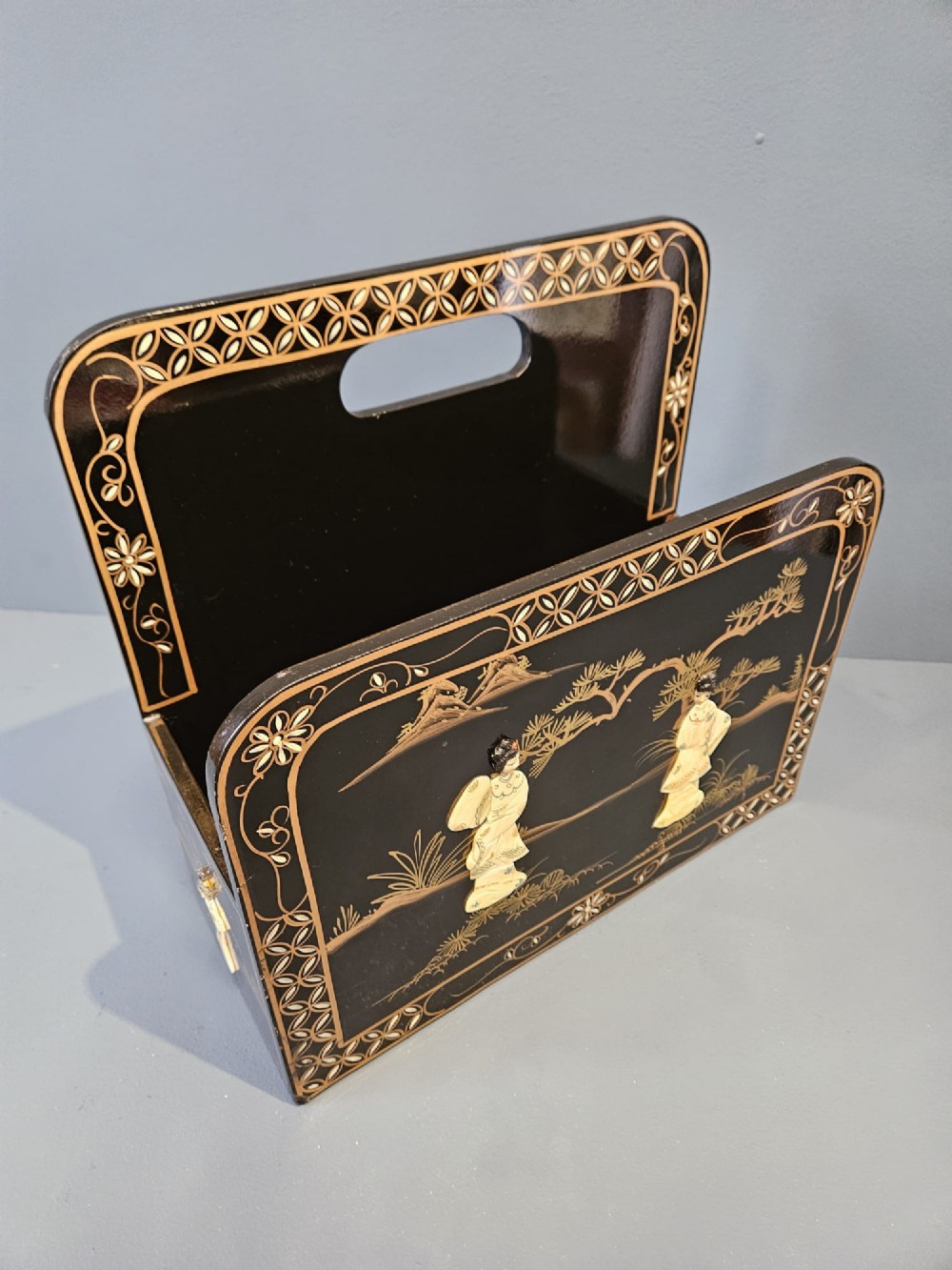 1920's Chinoiserie Magazine Rack View II