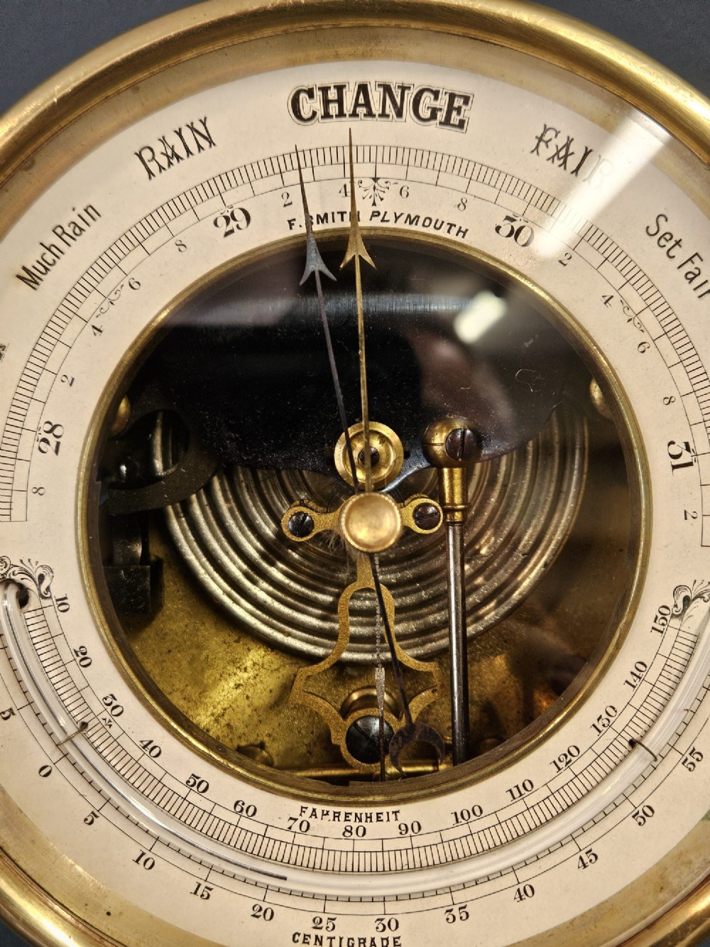 Victorian Skeletonised Marine Barometer View III