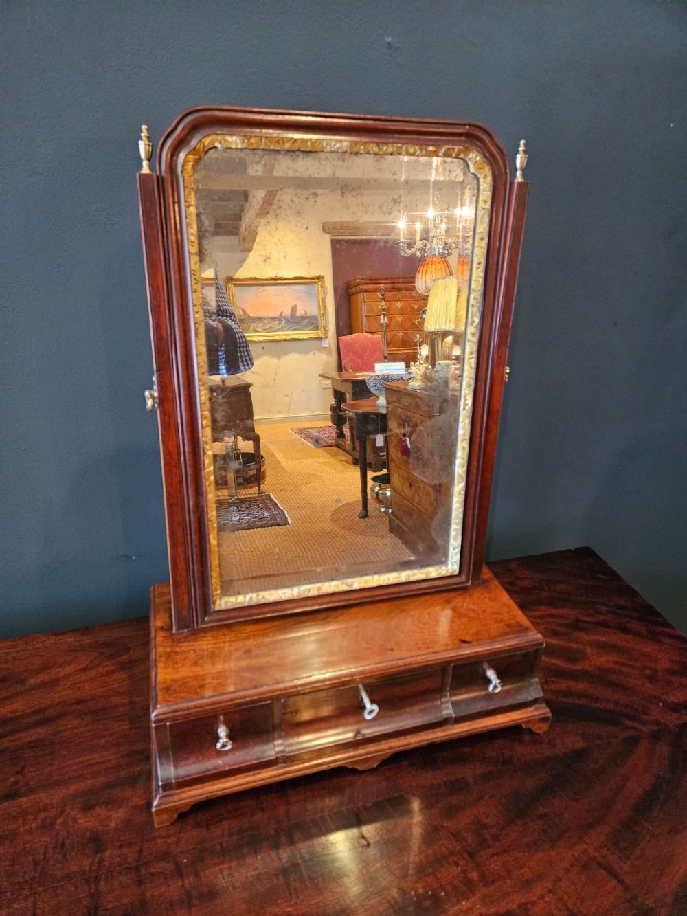 George II Mahogany Toilet Mirror
