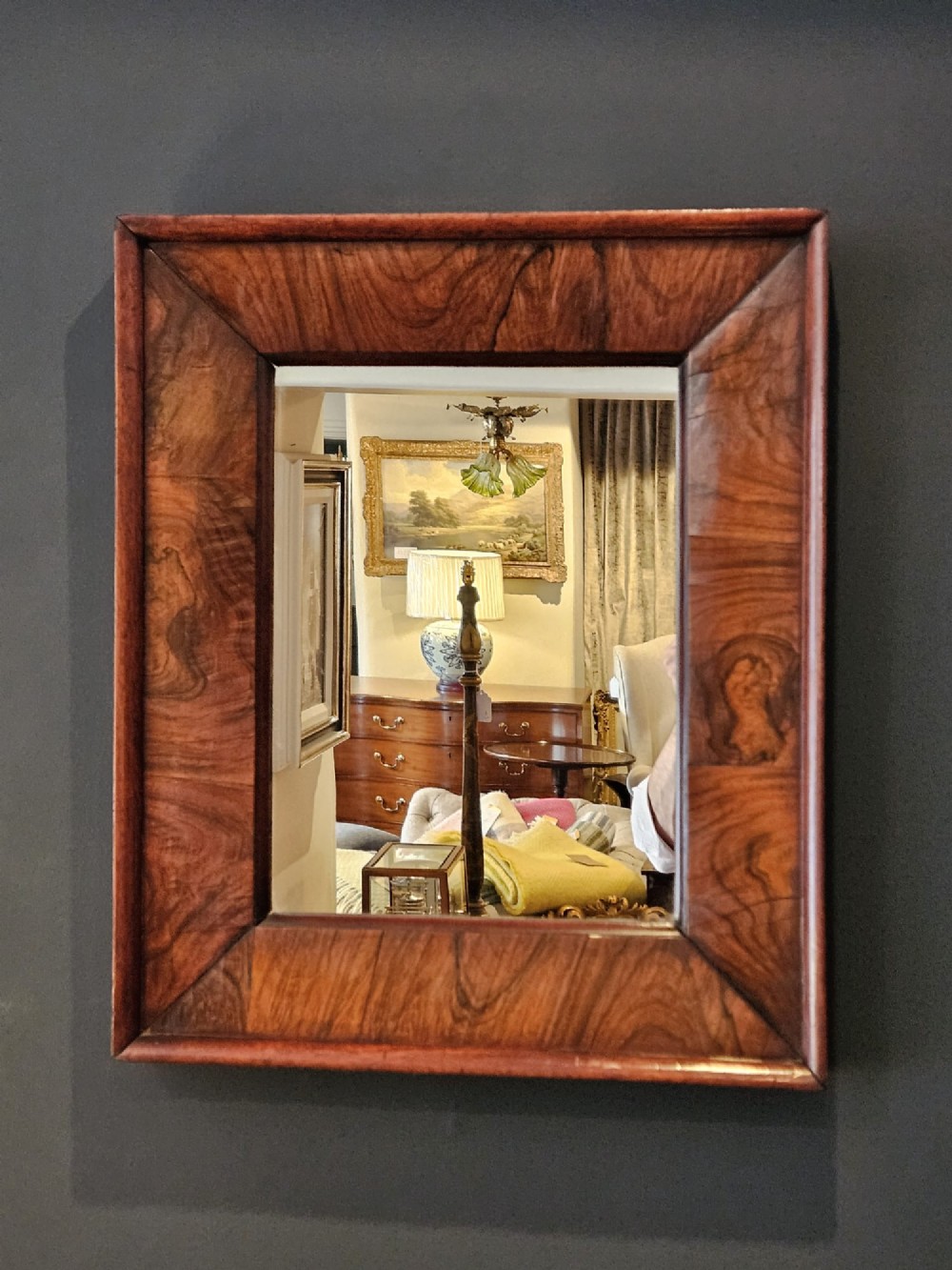 Regency Rosewood Cushion Frame Mirror