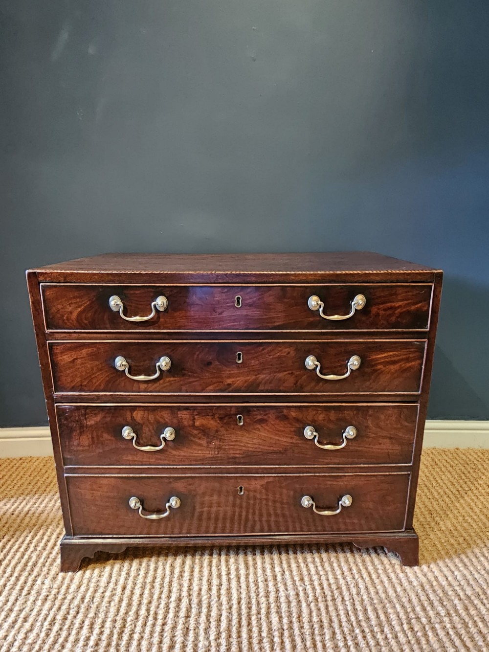 George III Mahogany Chest With Double Depth Bottom Drawer