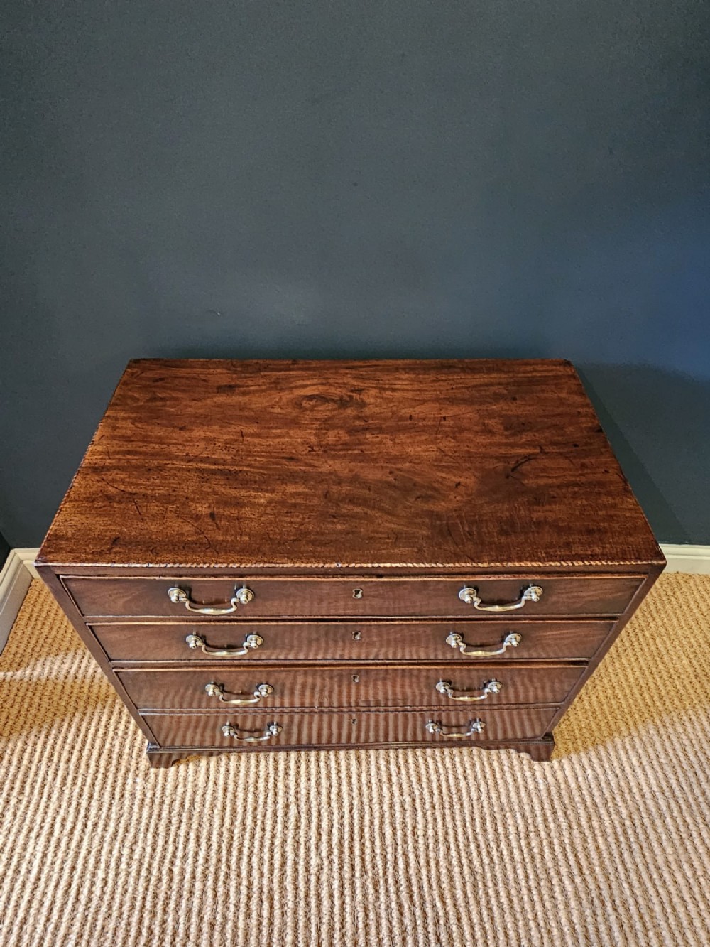 George III Mahogany Chest With Double Depth Bottom Drawer View III