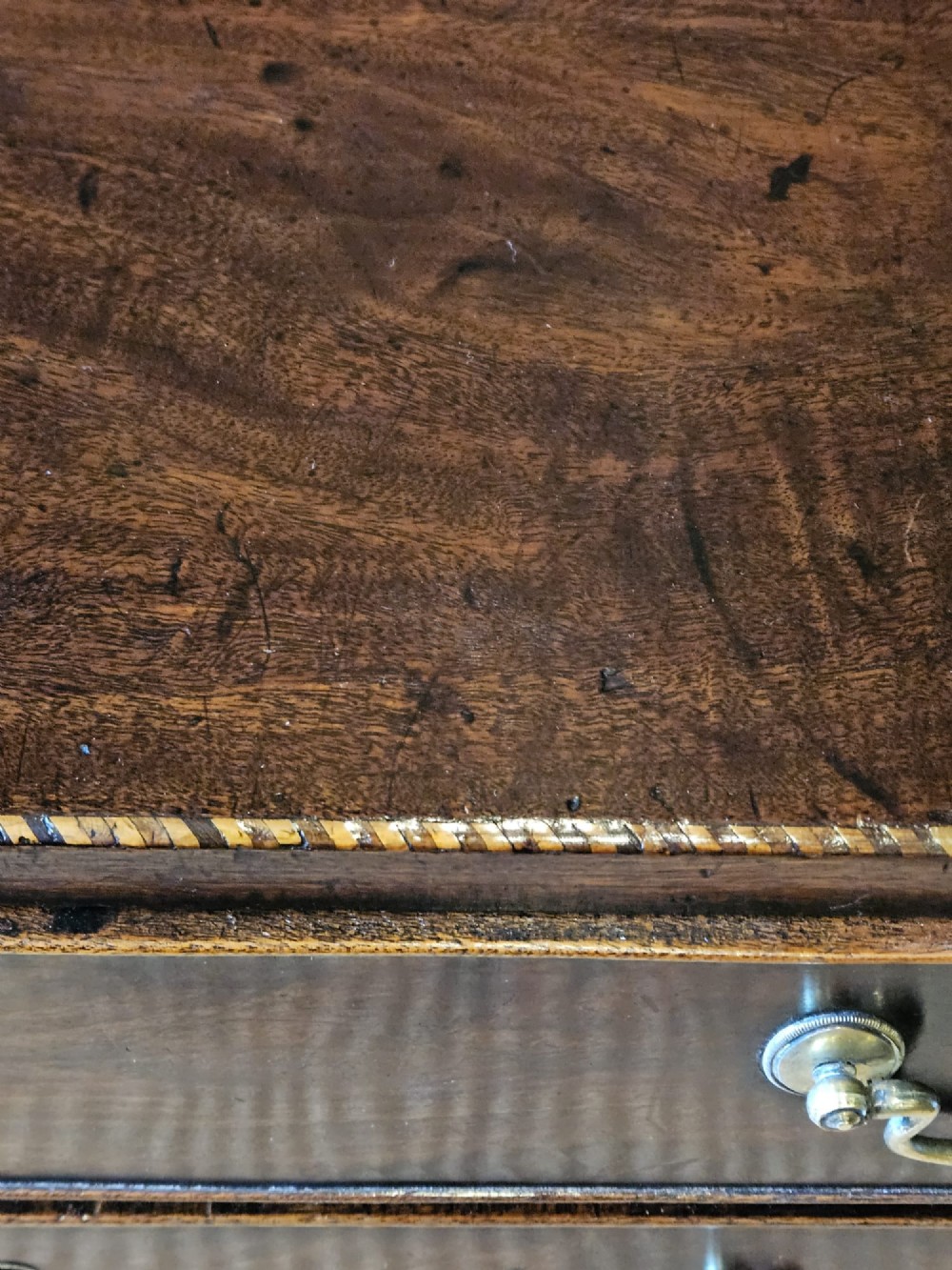 George III Mahogany Chest With Double Depth Bottom Drawer View IV