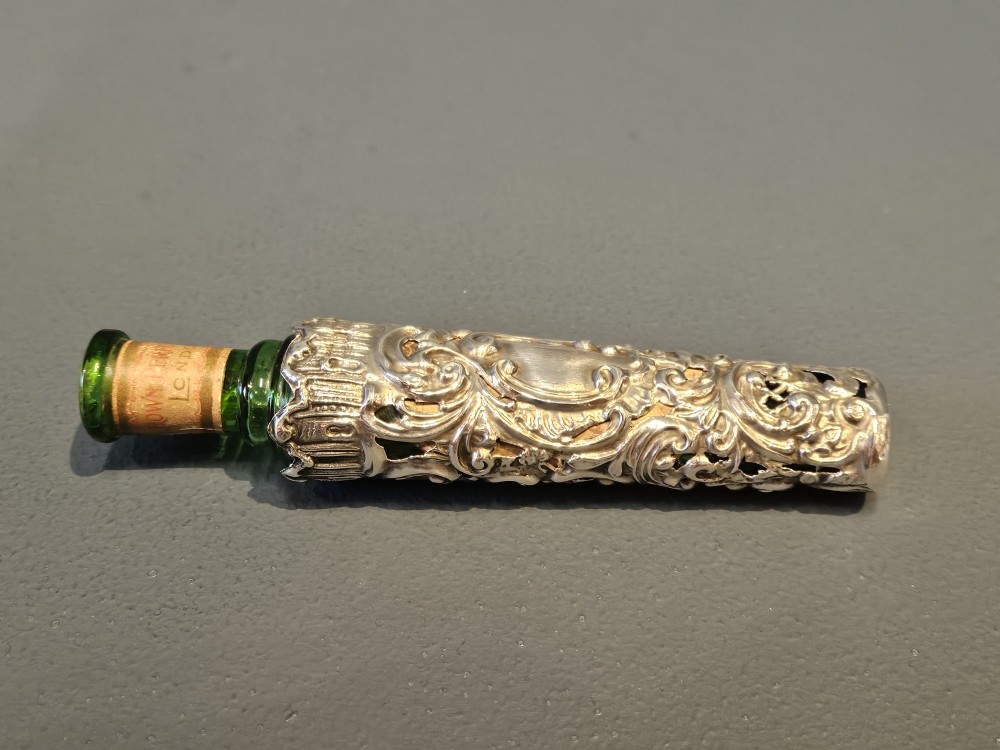 Edwardian Silver Bottle Case with Bottle View III