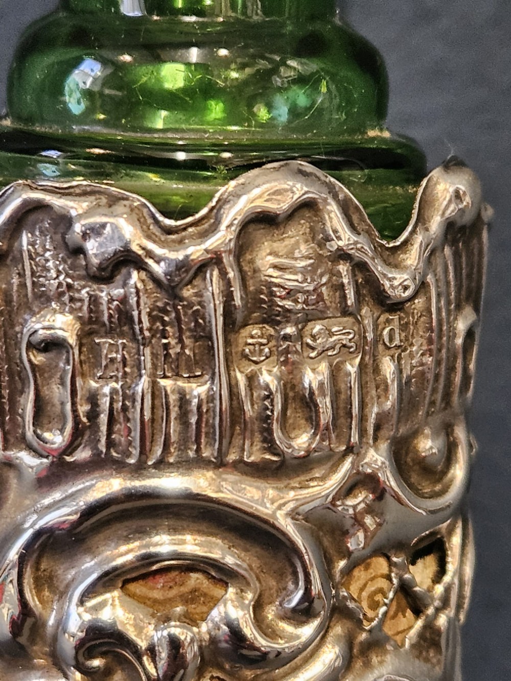 Edwardian Silver Bottle Case with Bottle View IV