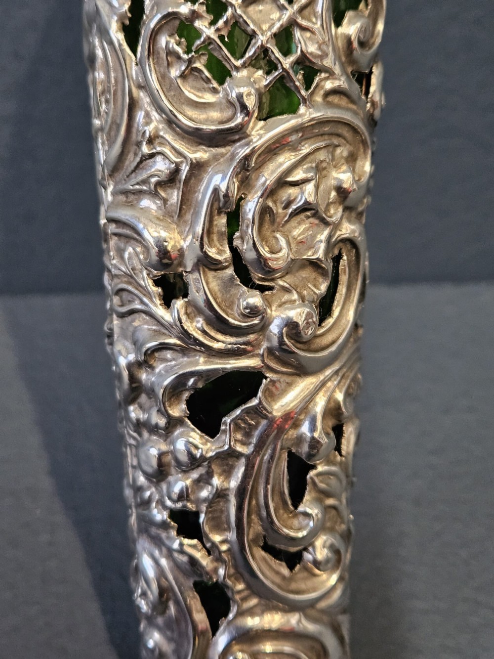Edwardian Silver Bottle Case with Bottle View V