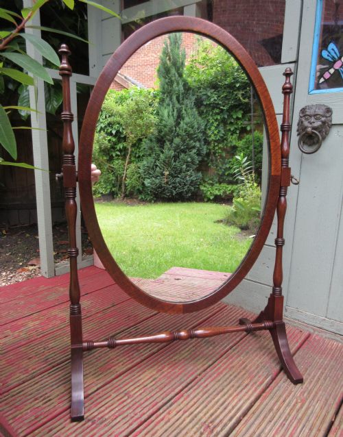 19th century mahogany skeleton toilet or dressing table mirror circa 1900 - CATEGORY: ANTIQUE MIRRORS - DATED VICTORIAN