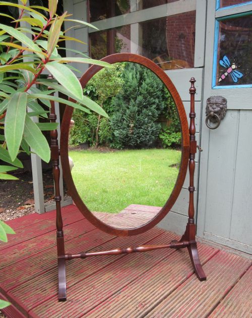 19TH CENTURY MAHOGANY SKELETON TOILET OR DRESSING TABLE MIRROR CIRCA 1900 - ADDITIONAL PHOTO 1