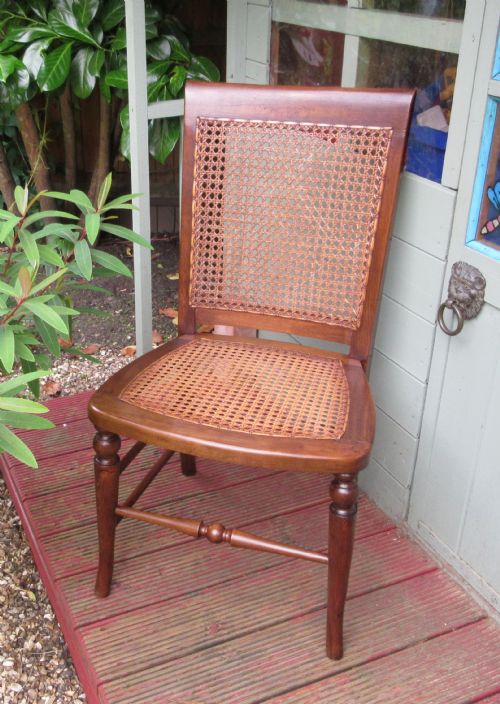 victorian caned occasional chair - CATEGORY: ANTIQUE CHAIRS - DATED 1900