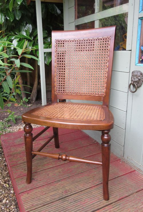 VICTORIAN CANED OCCASIONAL CHAIR - ADDITIONAL PHOTO 1