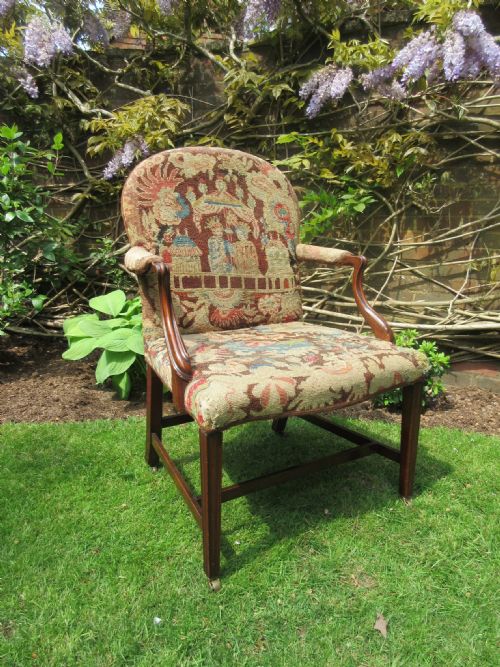 george iii mahogany library chair circa 1790 - CATEGORY: ANTIQUE CHAIRS - DATED GEORGIAN
