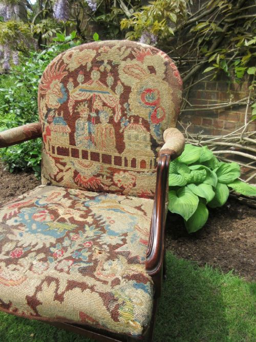 GEORGE III MAHOGANY LIBRARY CHAIR CIRCA 1790 - ADDITIONAL PHOTO 3
