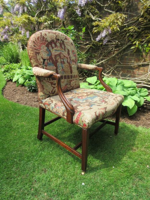 GEORGE III MAHOGANY LIBRARY CHAIR CIRCA 1790 - ADDITIONAL PHOTO 6
