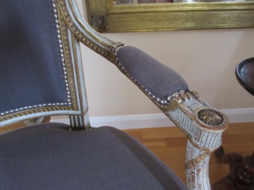FINE PAIR OF FRENCH 19TH CENTURY FAUTEUILS OPEN ARMCHAIRS CIRCA 1880 - ADDITIONAL PHOTO 3