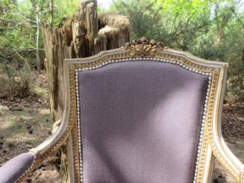 FINE PAIR OF FRENCH 19TH CENTURY FAUTEUILS OPEN ARMCHAIRS CIRCA 1880 - ADDITIONAL PHOTO 7