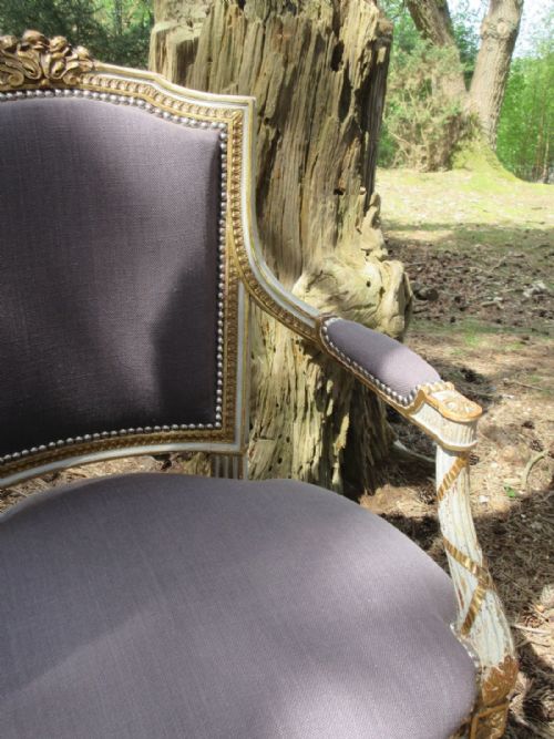 FINE PAIR OF FRENCH 19TH CENTURY FAUTEUILS OPEN ARMCHAIRS CIRCA 1880 - ADDITIONAL PHOTO 8