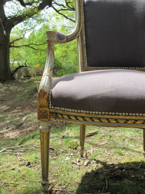 FINE PAIR OF FRENCH 19TH CENTURY FAUTEUILS OPEN ARMCHAIRS CIRCA 1880 - ADDITIONAL PHOTO 9