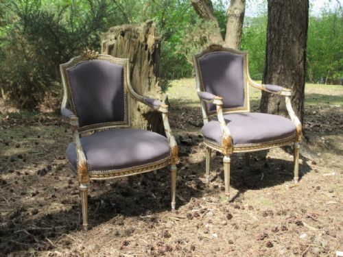 FINE PAIR OF FRENCH 19TH CENTURY FAUTEUILS OPEN ARMCHAIRS CIRCA 1880 - ADDITIONAL PHOTO 11