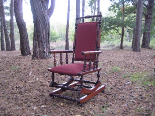 victorian american rocking chair circa 1890 - CATEGORY: ANTIQUE CHAIRS - DATED VICTORIAN