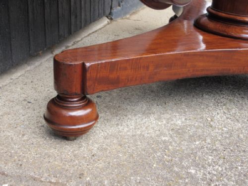 WILLIAM IV MAHOGANY TILT TOP BREAKFAST TABLE DINING TABLE CIRCA 1840 - ADDITIONAL PHOTO 4