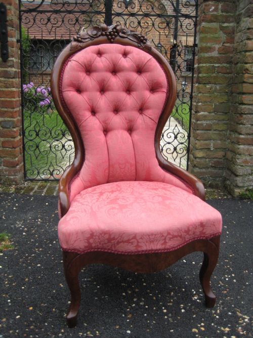 VICTORIAN MAHOGANY NURSING BEDROOM CHAIR CIRCA 1890 - ADDITIONAL PHOTO 3