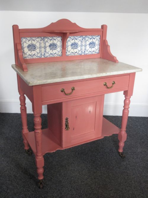 LATE VICTORIAN MARBLE TOPPED WASHSTAND CIRCA 1890 - ADDITIONAL PHOTO 7
