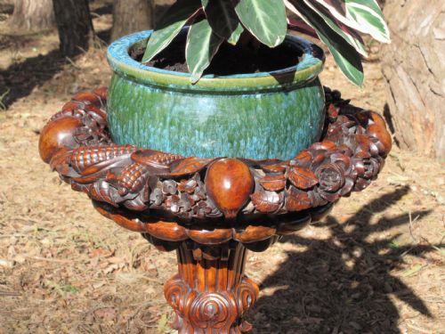 EARLY VICTORIAN CARVED ROSEWOOD JARDINIERE OR PLANT STAND CIRCA 1840 - ADDITIONAL PHOTO 5