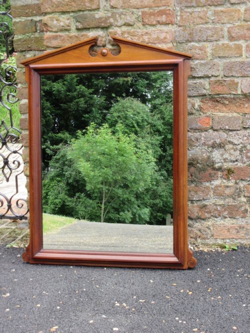 mahogany wall mirror circa 1885 - CATEGORY: ANTIQUE MIRRORS - DATED VICTORIAN