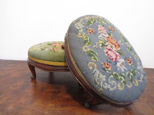PAIR OF VICTORIAN FOOTSTOOLS CIRCA 1880 - ADDITIONAL PHOTO 2