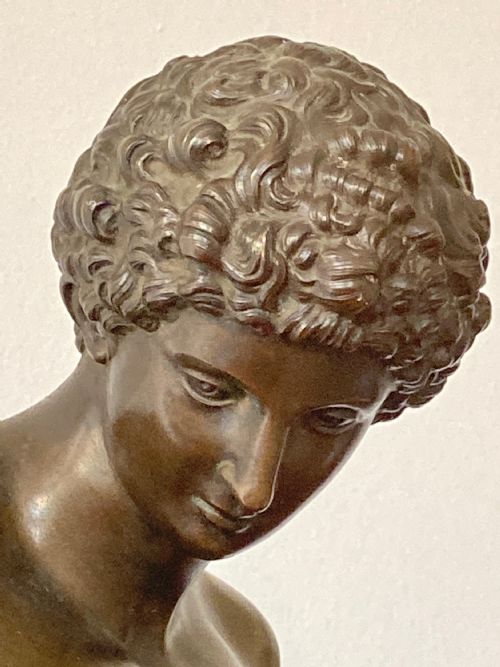 GRAND TOUR BRONZE BUST OF ANTINOUS 111AD 130AD CIRCA 19TH CENTURY - ADDITIONAL PHOTO 9