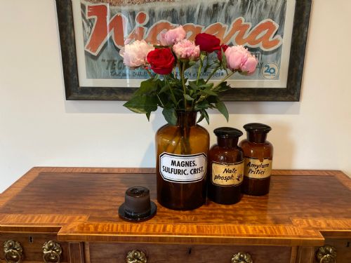 COLLECTION OF 6 BROWN GLASS APOTHECARYCHEMIST JARS LATE 19TH CENTURY - ADDITIONAL PHOTO 4