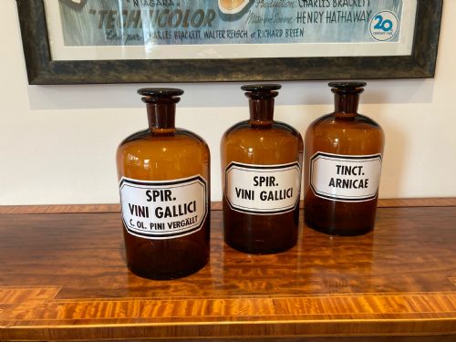COLLECTION OF 6 BROWN GLASS APOTHECARYCHEMIST JARS LATE 19TH CENTURY - ADDITIONAL PHOTO 5